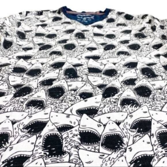 American Republic Shark short sleeve T-shirt sz M - Picture 5 of 7